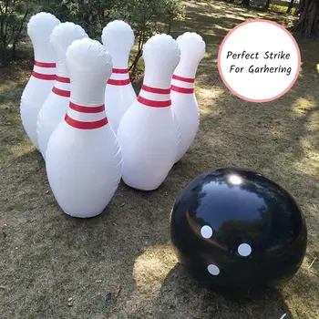 Novost Mesto Velikan Napihljivi Bowling Set za Otroke na Prostem Travnik Dvorišče Igre za Družino Jumbo 22