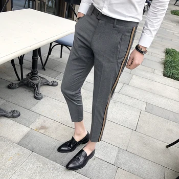 2019 poletne moške obleko hlače business casual urad hlače, moške hlače za moške self-gojenje socialnih banket obleko obleko hlače
