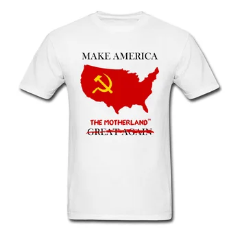 Da Amerika Domovine 2018 T Shirt Novih Poletnih Oblačil Moški Bombaž Bela Rdeča Vrhovi ZDA Zemljevid Natisnjeni Hip Hop T-shirt