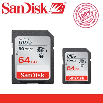 Original SanDisk Ultra Razred 10 SD SDHC SDXC Kartica 16GB 32GB 64GB C10 80MB/s Carte SD Podporo Uradni Preverjanje