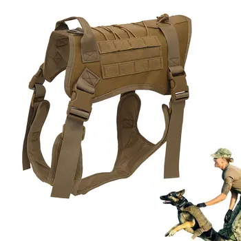 Pes Vojaški Taktični Pas Velik Pes Telovnik za nemški Ovčar Usposabljanje Psa Pas Trak ovratnik Telovnik Za Usposabljanje L-XL