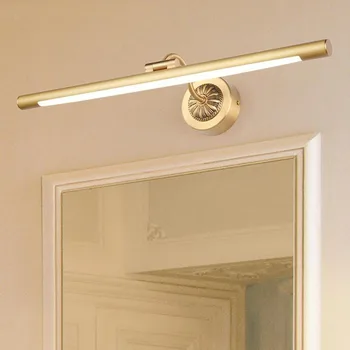 L LED zlato ogledalo, omara lahka, preprosta, kopalnica vlage-dokazilo, kopalnica ogledala žarometov toaletno mizico retro trak stenska svetilka