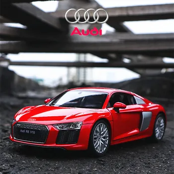 Welly 1:24 2016 Audi R8 V10 zlitine modela avtomobila Diecasts & Igrača Vozil, Zberite darila, Non-daljinski upravljalnik vrsta prevoza igrača