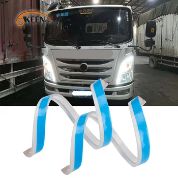 OKEEN Nepremočljiva 24V Tovornjak led DRL Dnevnih Luči Trakovi Bele Z Vključite Opozorilne Luči Rumena Za Tovornjak žarometi