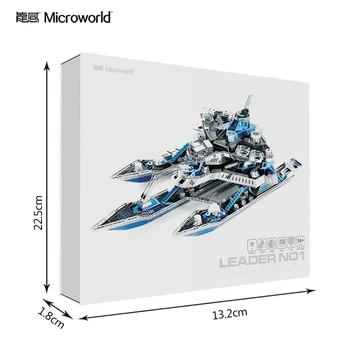 Microworld Leader No1 3D Kovinski Puzzle DIY Sestavite Model Kompleti Laser Cut Jigsaw Igrače D013