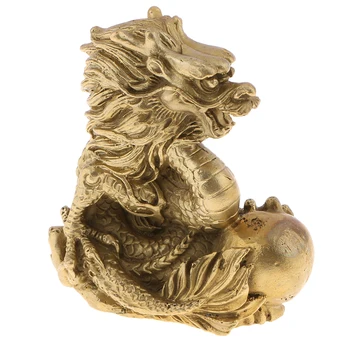 Kitajski Zodiak Živalske Figurice Kipi Čisto Medenina 12 Shengxiao Skulpture Novo Leto Darilo Doma Namizni Okras
