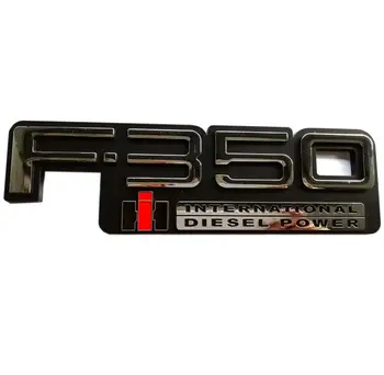 1PC/VELIKO ABS F350 F-350 MEDNARODNA DIZELSKI MOČ Auto Emblemi Značke 3D