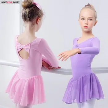 Nov Baby Otroci Roza Bombaž Balet Leotard Obleka Za Malčke Dekliška Balet Praksi Plesno Obleko Za Otroke