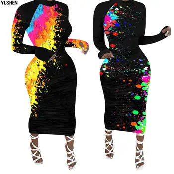 Afriške Obleke Za Ženske Z Dolgimi Rokavi 2020 Nove Afriške Modnih Oblačil, Žamet Africaine Haljo Dolgo Obleko Maxi Afriki Oblačila