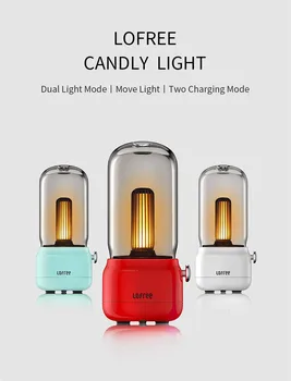 Mijia Youpin Lofree CANDLY Retro Lučka Polnjenja s kablom USB/Polnjenje Stojalo Nastavljiva Svetlost 1800k LED Svetloba Sveče Luči