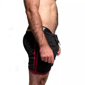 GITF Tek kratke Hlače moški Sweatpants Moški Bodybuilding, fitnes zadrgo žep Hlače Uvježbavanje Očesa hitro sušenje športne Moške Kratke hlače