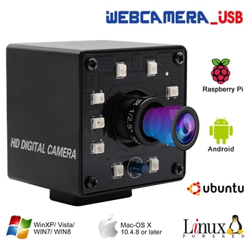 Infrardeči vmesnik USB Webcam 1080P Full HD MJPEG 30fps Night Vision IR CUT Mini USB Kamera z Led za Android, Linux, Windows, PC