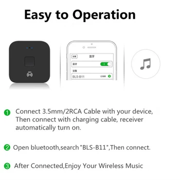3.5 mm AUX RCA NFC Bluetooth 5.0 Sprejemnik Hi-fi Brezžični Adapter Samodejni Vklop/IZKLOP Bluetooth 5.0 Avto Avdio Sprejemnik na Debelo