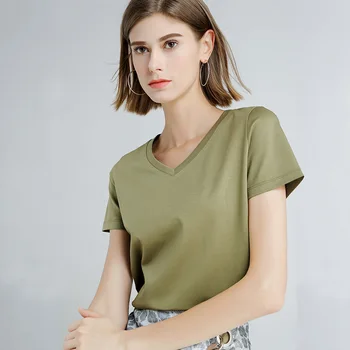 Poletje 2019 Majica s kratkimi rokavi Ženske Priložnostne Moda Tshirt O-vratu T-shirt Kratek Rokav Beli Vrhovi Oblačila
