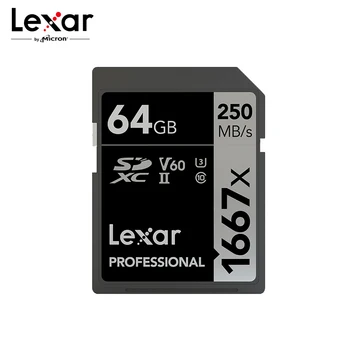 Lexar SD 1667X Original 250MB/s 64GB 128GB 256GB SDXC UHS-II U3 Flash Pomnilniško Kartico, 3D, 4K Digitalni Fotoaparat