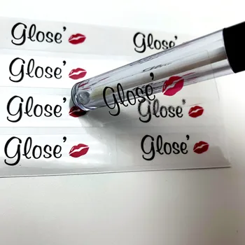 100PC osebno obrvi trepalnic steklenico nalepke po meri kozmetični cev nalepke pregleden lip gloss oznaka ime po meri nalepko