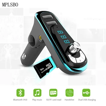 Hands-free FM Oddajnik Bluetooth Avto MP3 Player Dvojni USB Avto Brezplačno Micro SD TF Kartico, Predvajanje Glasbe Smart Avto Bluetooth MP3