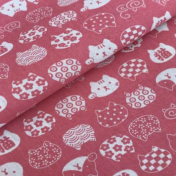 1meter tiskani bombaž perilo tkanine, zavese mačka vzorec 100*150 cm DIY šivanje mozaik doma tiskanje tekstilnih materialov material