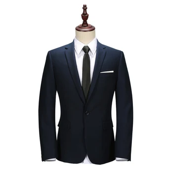 Čiste Barve Moških Formalnih Obleke, Modni Business Casual Banket Moški Suknjič + Hlače+kravato Velikost 6XL 2Piece Obleke za Weddingdress