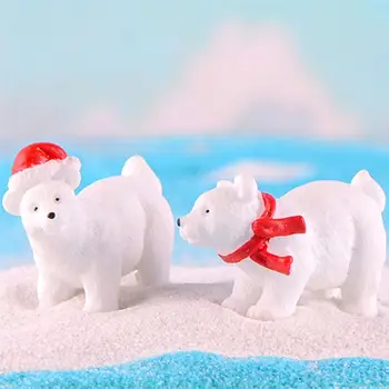 6pcs Okras Vrhunsko Ustvarjalno Čudovit Dekorativni Srčkan Božični Okraski Miniaturni Polarni Medved, ki je Okras za Dom