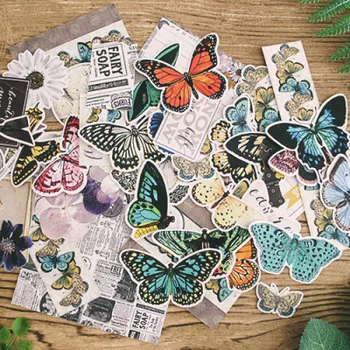 60 KOS Beautiful butterfly Nalepke Obrti In Scrapbooking nalepke knjiga Študent oznaka Dekorativne nalepke otroci igrače