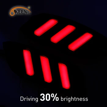 OKEEN 2pcs Avto Zadnji Odbijač Reflektor Luč za Honda Civic 2016 2017 2018 Rep Svetlobe Vožnje Zavorne Luči za Meglo Lučka Brezplačna Dostava