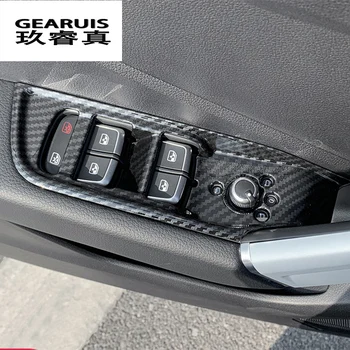 Avto Styling Vrata Armrest plošča zajema Nalepke za Audi Q2 Q2L Steklo za Dviganje Gumbi okvir Trim Auto Dodatki Notranjost