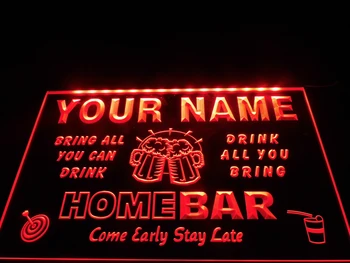DZ057 - Osebno Ime po Meri Družino Doma Vrč Pivo Cheers Bar Pivo Neon Znak visi prijavite doma dekor obrti
