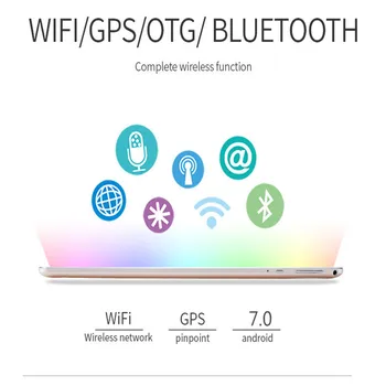 10.1 palčni tablični RAČUNALNIK Android 7.0 OS Quad Core tablete 2 GB RAM, 32 GB ROM, Wifi, GPS Tablet S prostim Darila,