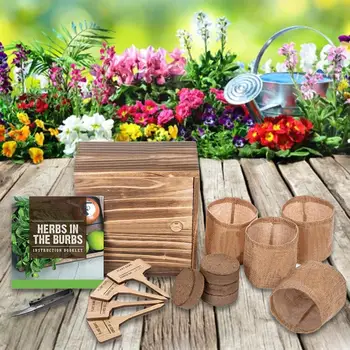 Vrt Starter Kit Ročno Trajno DIY Rastejo Set za Gojenje Zelišč, Rastlin v zaprtih Prostorih Bonsaj Nastavite biološko Razgradljivih Domače Vrtnarjenje Orodja