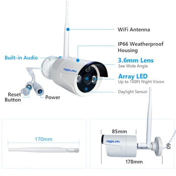 Irisolink Brezžični 2MP CCTV Sistema 8CH NVR Avdio Snemanje na Prostem P2P IP Varnostna Kamera Tuya Zigbee Wifi Video Nadzor Kit