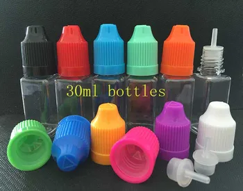 500pcs Kvadratni Steklenico, Eterično Olje 30ml prazne Steklenice, Plastične Kapalko E tekočine Steklenico Z Childproof Varnost Skp Za Ecig