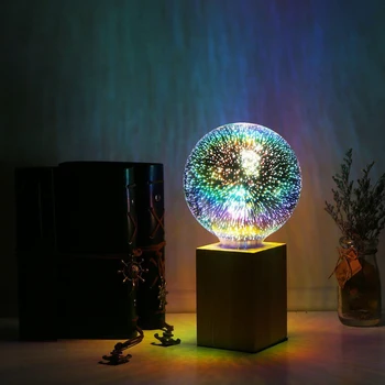 DONWEI Počitnice Noč 3D Ognjemet Učinek Dekorativne Luči Pisane A60 G80 5W E27 LED Žarnica za Božič Novo Leto je Poroka