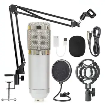 BM800 mikrofon Profesionalni Vzmetenje Mikrofon Komplet Studio Live Stream Televizijska Snemanja Kondenzatorski Mikrofon Mic Set