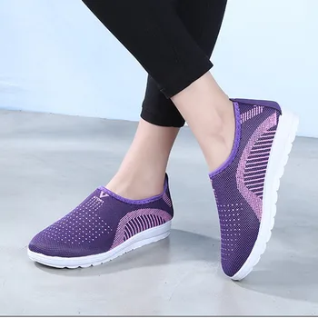 Moda za Ženske Očesa Ravno čevlji mozaik slip-on Bombaž Priložnostne čevlji za ženske Hoja Trak Superge Loafers Mehki Čevlji zapato