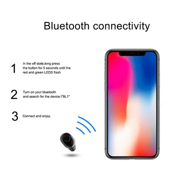 BL1 Prenosni Brezžični Bluetooth 4.2 Uho Bud za Polnjenje Slušalke Slušalke
