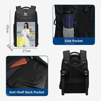 OZUKO Anti Theft Moški Nahrbtnik Študent šolska torba za Najstnike USB Nepremočljiva Moški Potovalna Torba za 15,6 palčni Prenosnik Nahrbtniki