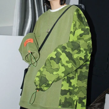 Hoodies, Womens Mozaik Harajuku Ulične Prikrivanje Nekaj Bf Svoboden Oversize Ženska Oblika Ženskih 2020 Jeseni Sweatshirts