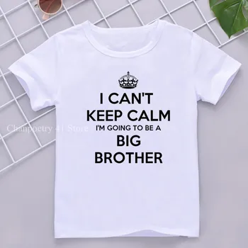 Samo Otrok Big Brother, Da Bo Nosečnost Napoved Otroci Tshirt Smešno Kratek Rokav T-shirt Otrok Najstniških Priložnostne Tees