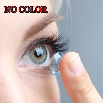 Classic 1 Leto Kontaktne Leče Mehke Naravne Optičnega Stekla za Očala Jasno NE-BARVA Recept-1.00 do -8.00 lentes de contacto