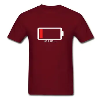 POMAGAJ MI Nizko Energetske potrebe, da napolni TShirt Baterije Smešno Tshirt tee T-shirt ZDA VELIKOST