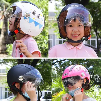 Električno Kolo Srčkan Moto Čelada za Otroke Cascos De Moto Enfant Motocycle Čelada Udobno Odprete Obraz Otrok Čelade motorno kolo
