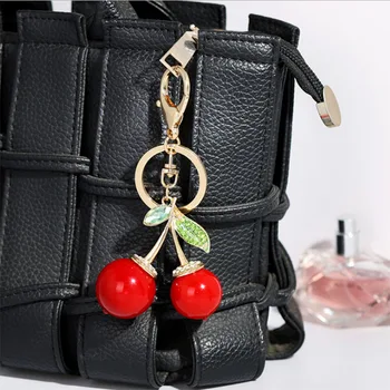 2019 nove ustvarjalne malo sadja serije sponke mini rdeče češnje zlitine obesek dekle moda vrečko avto ključ obesek