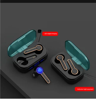 2020 Nove Bluetooth 5.0 Brezžične Slušalke Dotik za Nadzor Slušalke Čepkov TWS Šport Slušalke Noise Cancel LED Zaslon Nepremočljiva