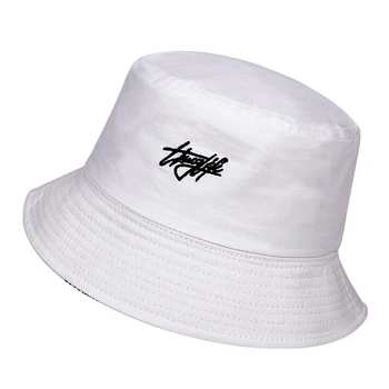 Nov dvostranski ribič klobuk modne poletne ženske nedelja klobuk plima pismo tiskanje divje bazena klobuk hip hop vedro klobuk Splošno