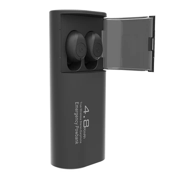 Brezžična tehnologija Bluetooth 5.0 Slušalke z 4800MAh Polnjenje Primeru [Moči Banke] z Mic USB Tip C Kabel TWS Stereo in-Ear Earphon