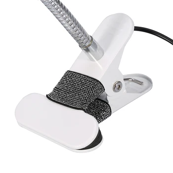 Polnjenje prek kabla USB LED Namizna Svetilka Posnetek Namizni Namizni Nastavljiva Svetloba za Študij Nohtov Manikira Tatoo Obrvi Ličila Podaljšanje Trepalnic