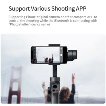 3-Osni Ročni Gimbal Stabilizator Anti-shake Komplet za iPhone An-droid Mobilnikov za Go-pro delovanje Fotoaparata