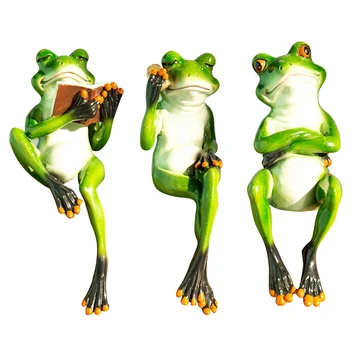 3D Žaba Dekoracijo Živali Smolo Obrti Figurice Srčkan Obrti Igrača Namizni Okrasek