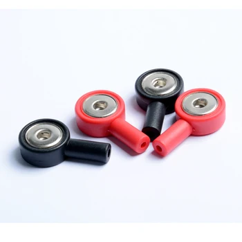 4 Kos 2 Rdeče in 2 Črni DESET Vodi Žice Pin, da Snap Povezavo Adapterji 2 mm Pin do 3,5 mm in 3.9 mm Snap Priključek